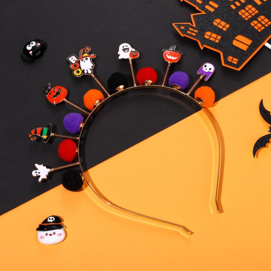 【並行輸入品】HSWE Halloween Headbands Funny Witch Hat Pumpkin Spooky Ghost BO