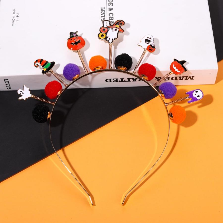 【並行輸入品】HSWE Halloween Headbands Funny Witch Hat Pumpkin Spooky Ghost BO