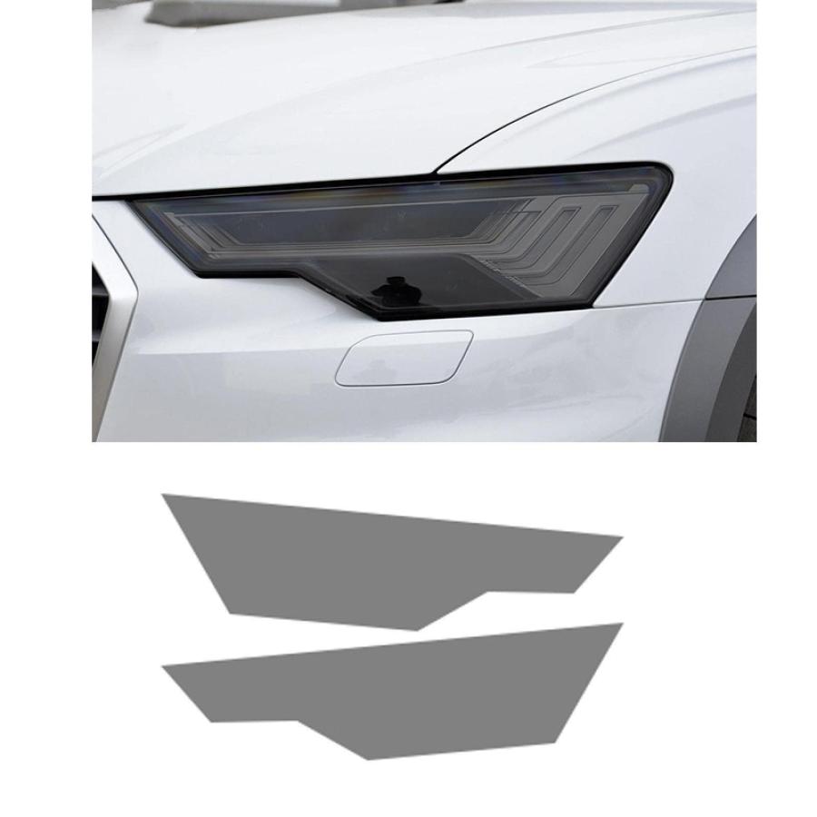 【並行輸入品】ヘッドライト保護フィルム に適合するAudi A6 2019 2020 スモークブラック車のヘッドライト保護フィルム スクラッチ_3