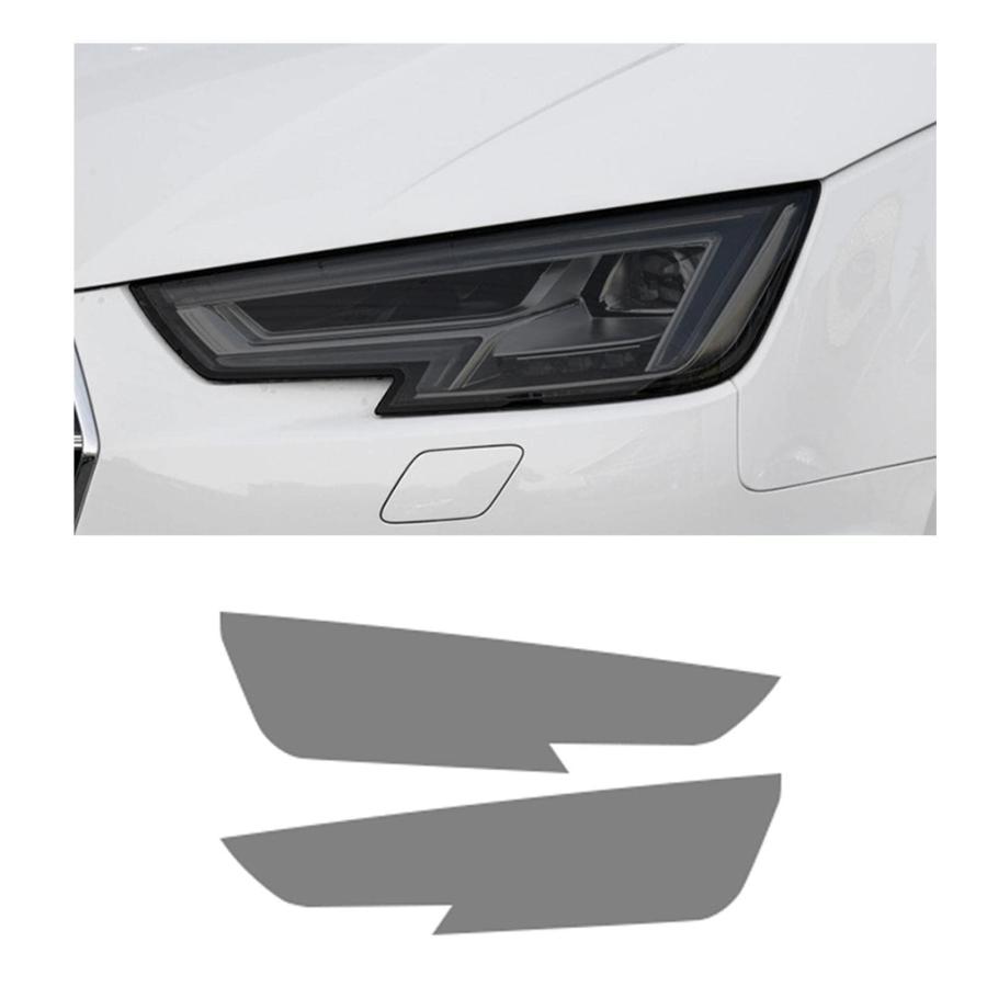 【並行輸入品】ヘッドライト保護フィルム に適合するAudi A4 2016 2019 スモークブラック車のヘッドライト保護フィルム スクラッチ_3