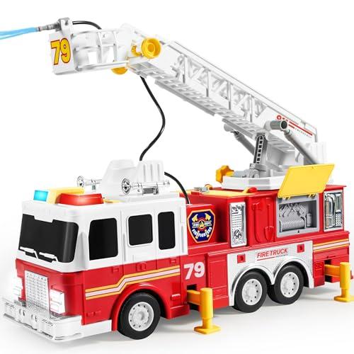 【並行輸入品】JOYIN 特大 33インチ はしご 消防車 おもちゃ 子供用 3歳以上   ライト、サイレン、ホース、ポンプ。 JOYIN Exの画像
