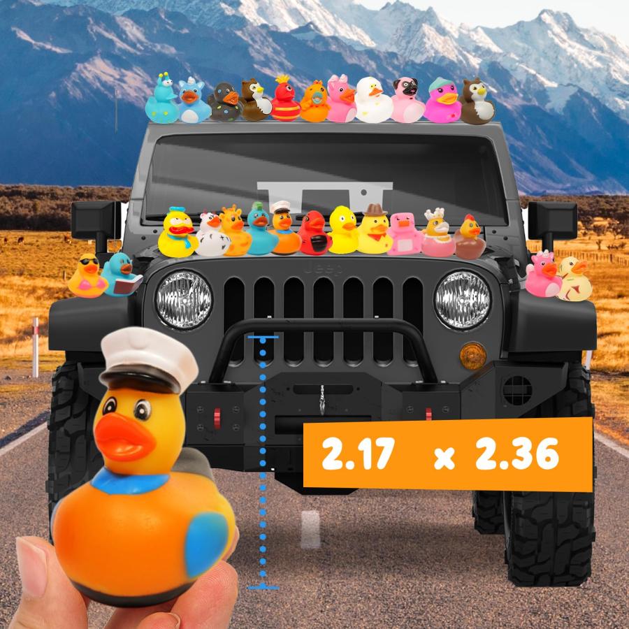 Jeep アヒル　5個セット Amazon.co.jp: 15 Jeep Ducks ゴム製アヒル。 5つのクラシック