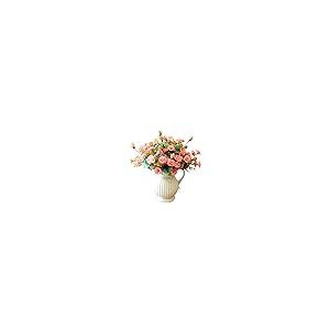 【並行輸入品】CAIMIAO Decor Artificial Flowers with Vase Rose Decoration Floweの画像