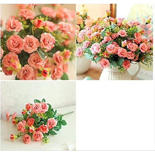 【並行輸入品】CAIMIAO Decor Artificial Flowers with Vase Rose Decoration Floweの画像