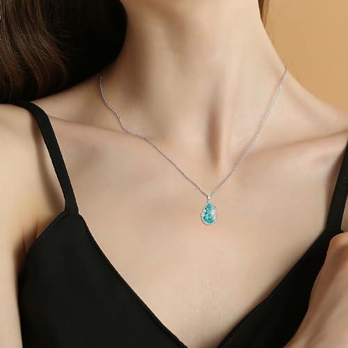 【並行輸入品】BETHZA ハチドリネックレス 925スターリングシルバー 本物のターコイズ宝石 ハチドリ 鳥 ペンダント アニマルジュエリー_4