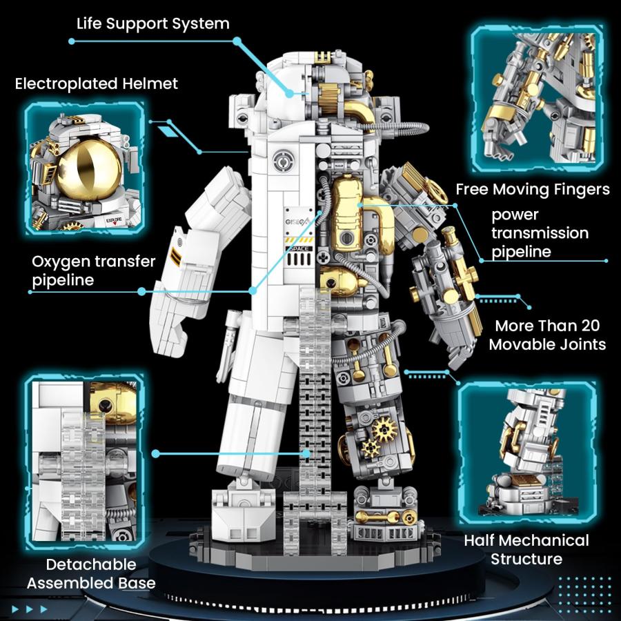 【並行輸入品】HBUDS Stem Kits Space Exploration Astronaut Toys, Building Kit,の画像
