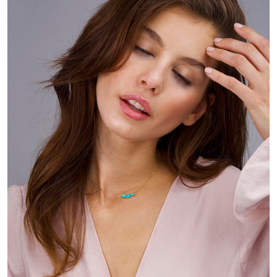 【並行輸入品】YDJIA ハンドメイドターコイズネックレス レディース 本物のターコイズジュエリー ターコイズペンダントネックレス ウエスタンジ |  | 03