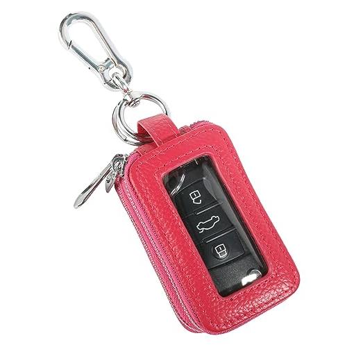 【並行輸入品】Zlirfy カーキーカバー レザーカーキーフォブケース カーアクセサリーキーフォブプロテクター 車両リモートキーフォブ カーキー