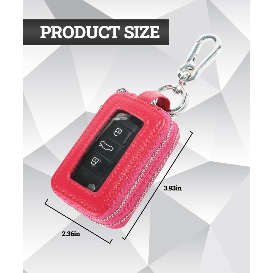 【並行輸入品】Zlirfy カーキーカバー レザーカーキーフォブケース カーアクセサリーキーフォブプロテクター 車両リモートキーフォブ カーキー