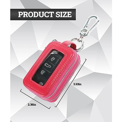 【並行輸入品】Zlirfy カーキーカバー レザーカーキーフォブケース カーアクセサリーキーフォブプロテクター 車両リモートキーフォブ カーキー