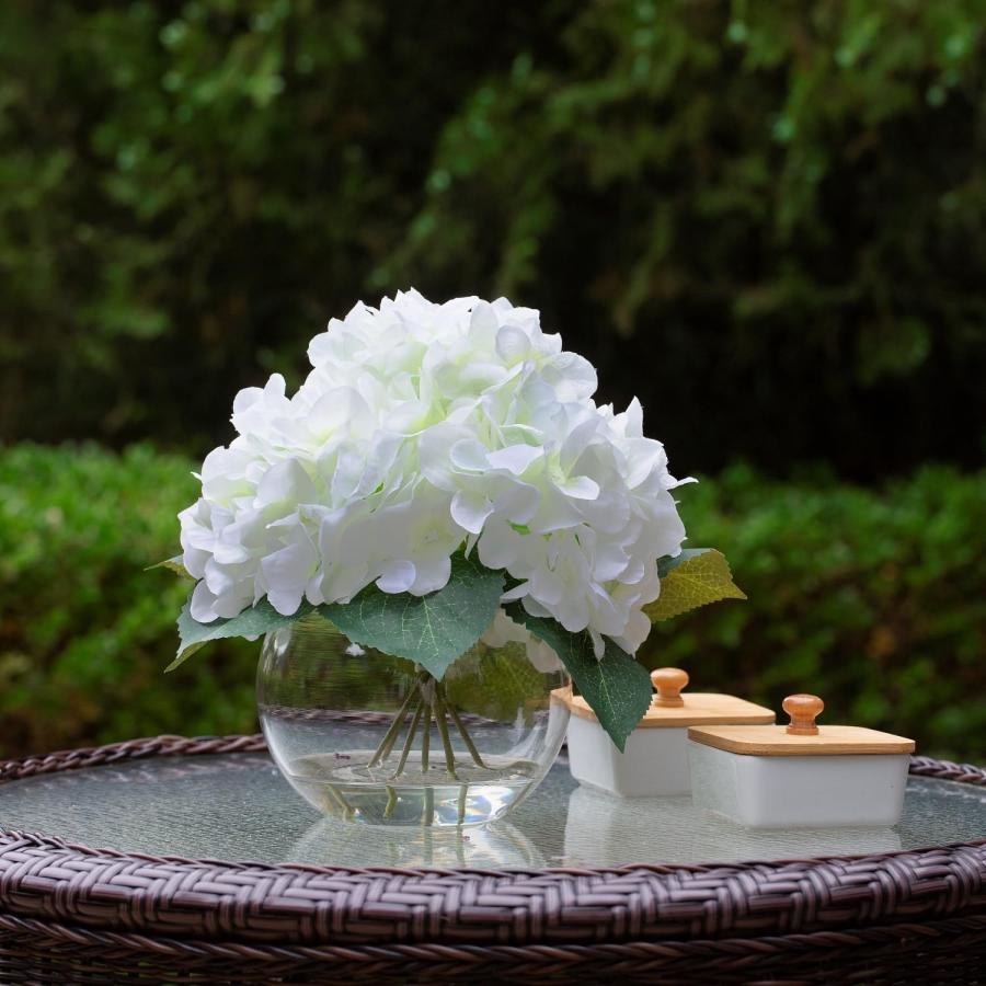 【並行輸入品】ENOVA FLORAL シルクアジサイ 造花 ボール花瓶 フェイクウォーター シルクフラワーアレンジメント 花瓶に ホームデコレ_3