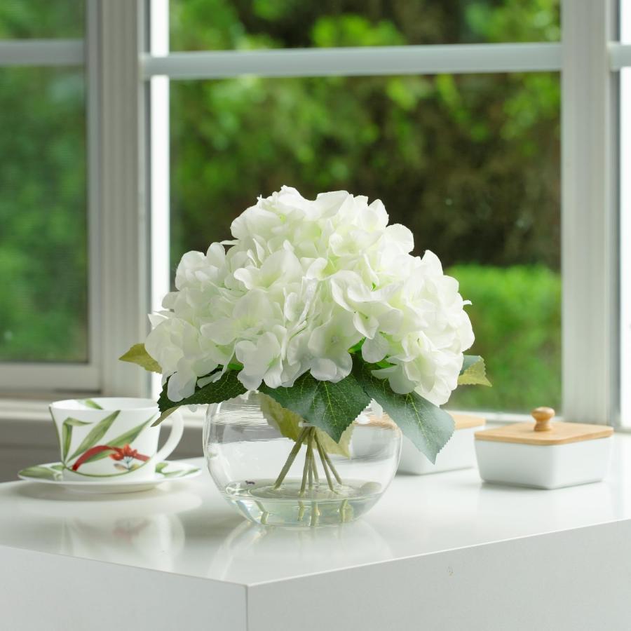 【並行輸入品】ENOVA FLORAL シルクアジサイ 造花 ボール花瓶 フェイクウォーター シルクフラワーアレンジメント 花瓶に ホームデコレ_6
