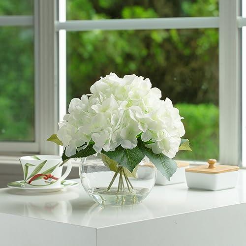 【並行輸入品】ENOVA FLORAL シルクアジサイ 造花 ボール花瓶 フェイクウォーター シルクフラワーアレンジメント 花瓶に ホームデコレ_7