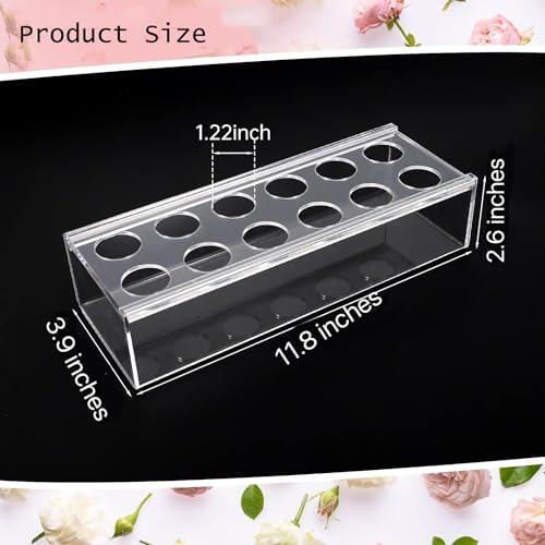 【並行輸入品】Tystuvyt 花瓶 アクリル 長方形 花柄 センターピース ダイニングテーブル用 24インチ 12穴 長方形アクリル花瓶_4