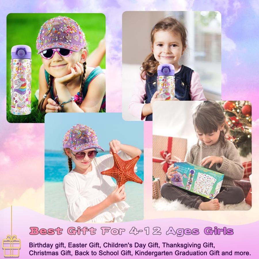 【並行輸入品】Crafts Gifts for Girls Kids 6 12 Decorate Your Own 17oz Water Boの画像