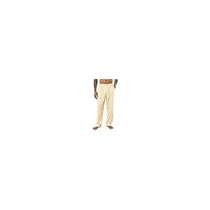 【並行輸入品】PASLTER Mens Casual Cotton Linen Pants Loose Fit Elastic Waist Y_2
