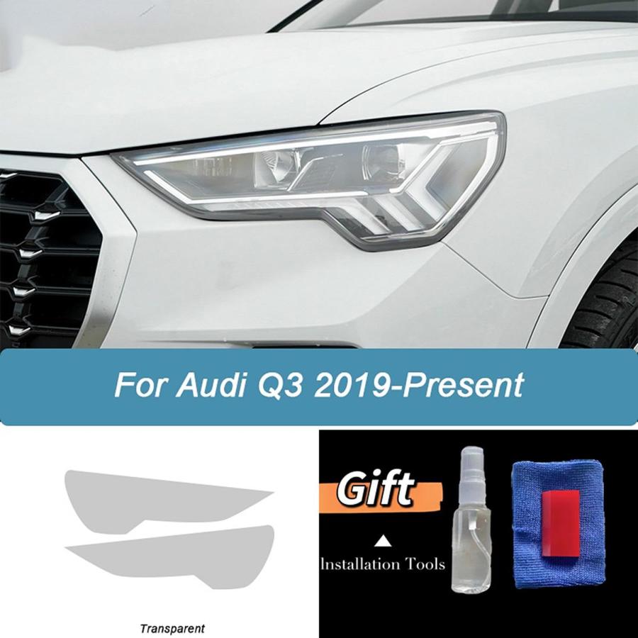 【並行輸入品】LAVIYE 車のヘッドライト保護フィルムスモークブラック透明TPUステッカー、アウディQ3 F3 RSQ3 2019 2020_3