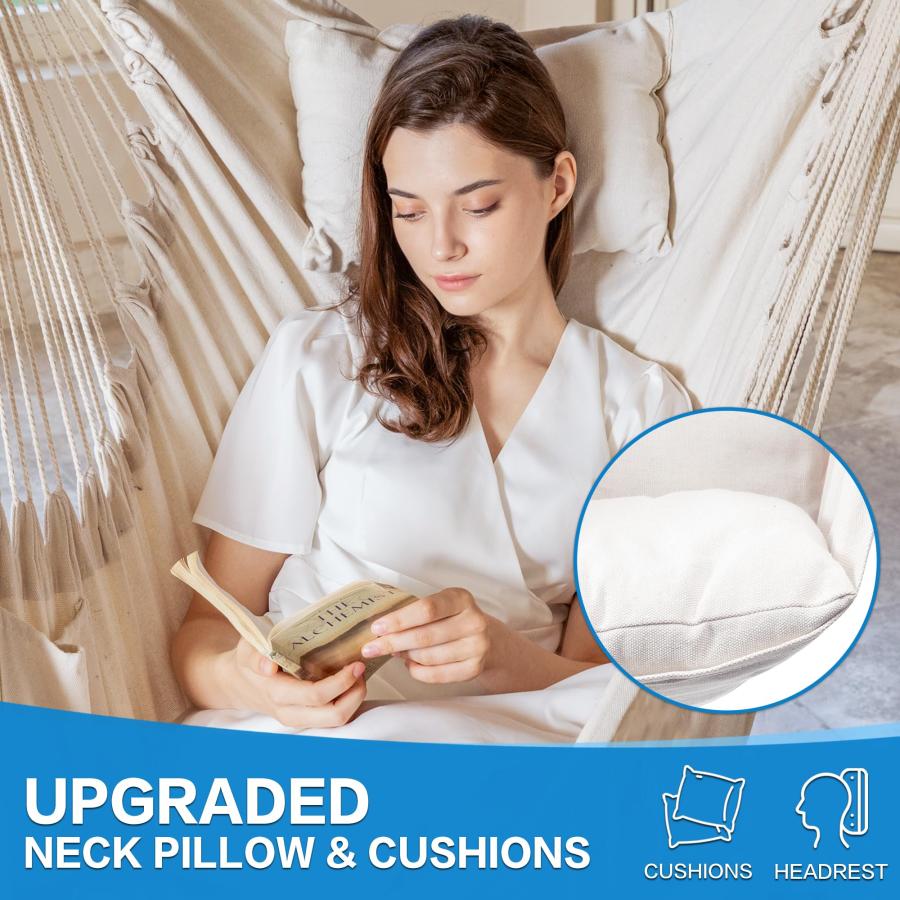 【並行輸入品】PNAEUT Modern Style Hanging Chair for Bedroom with 2 Cushions an_9