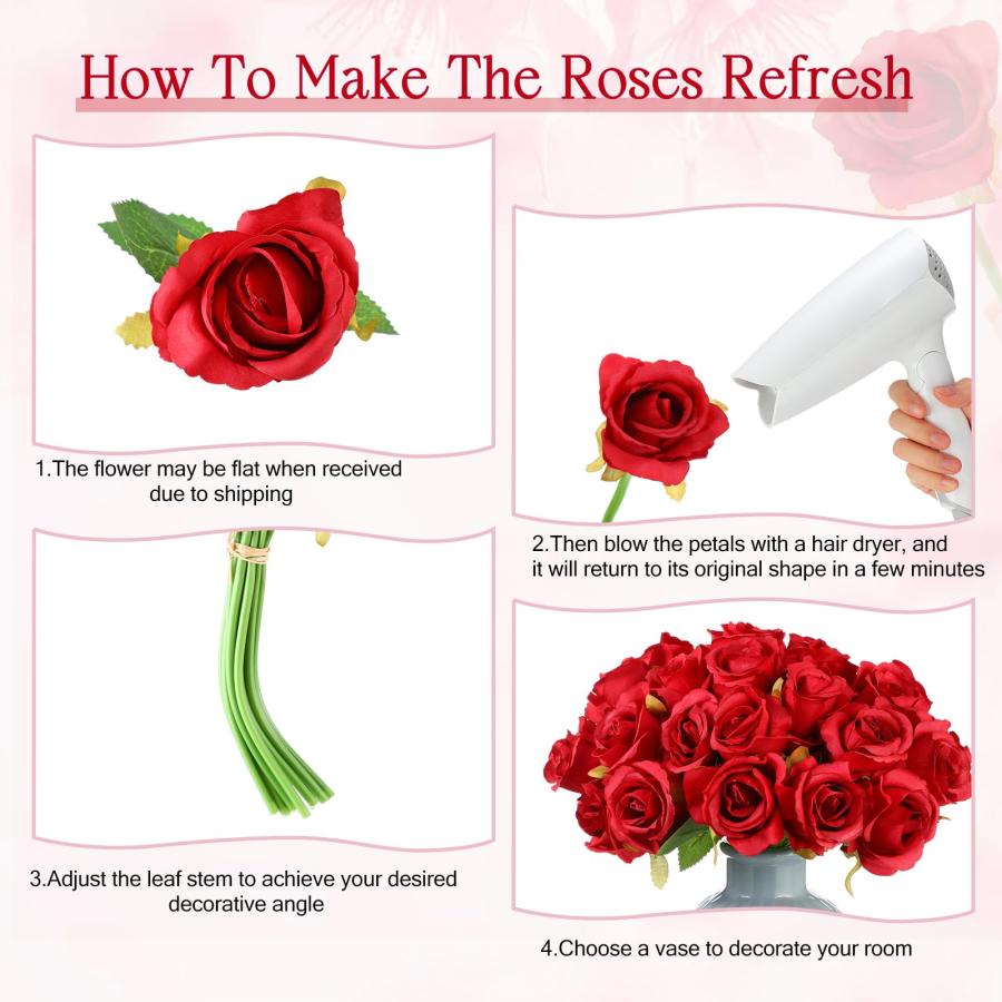 【並行輸入品】Jexine 360 ヘッド 30 ブーケ 造花バラ フラワー バルク フェイクローズ フラワーブーケ リアルなシルクフェイクロー |  | 06