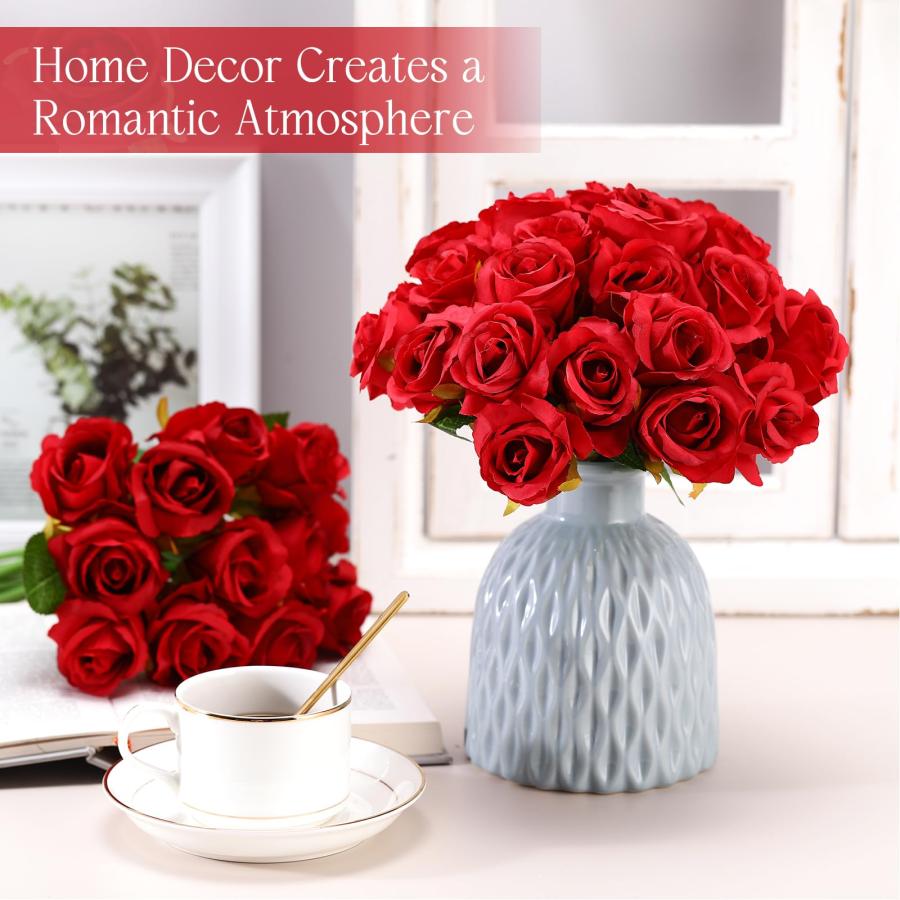 【並行輸入品】Jexine 360 ヘッド 30 ブーケ 造花バラ フラワー バルク フェイクローズ フラワーブーケ リアルなシルクフェイクロー |  | 09