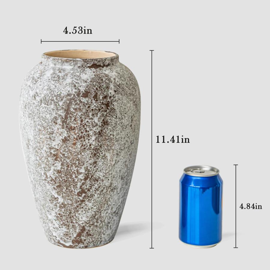 【並行輸入品】COTYNI 素朴なセラミック床 大型花瓶 農家の装飾 陶器粘土 トールテラコッタ花瓶 花用 陶器の花瓶 リビングルームの装飾用_3