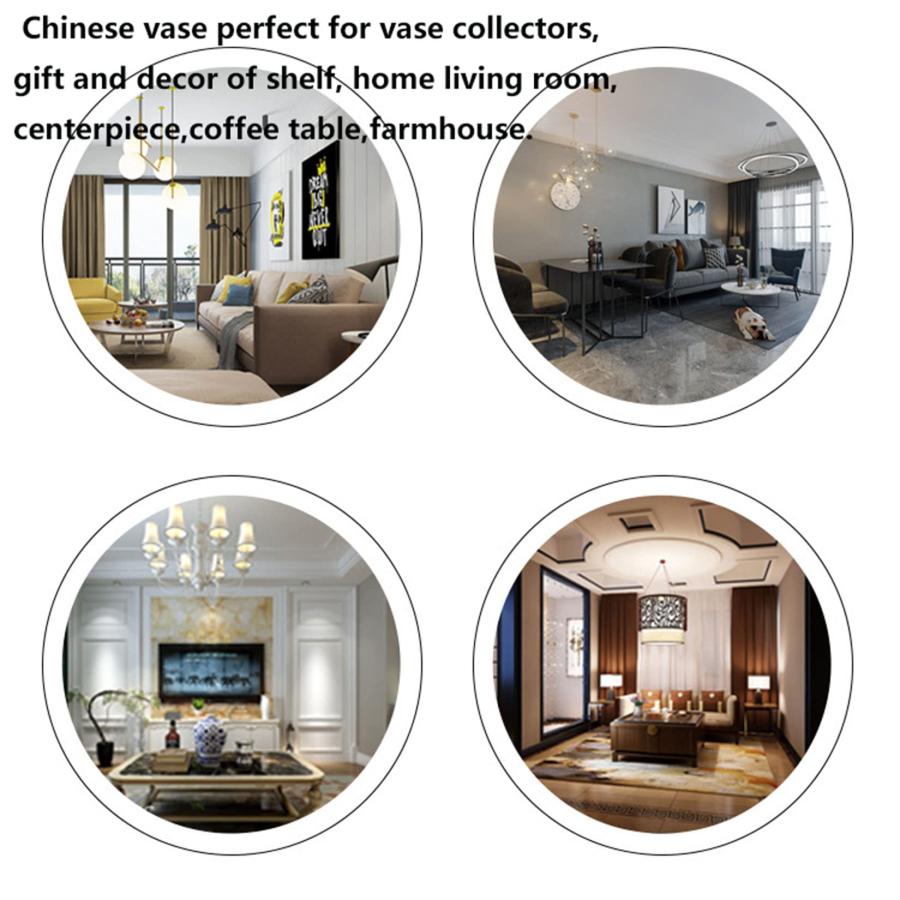 【並行輸入品】Jayiaine 花瓶 トールフロア花瓶 中国製花瓶 セラミック アート ホームデコレーション 日本の花瓶棚 12インチ 装飾枝や |  | 06