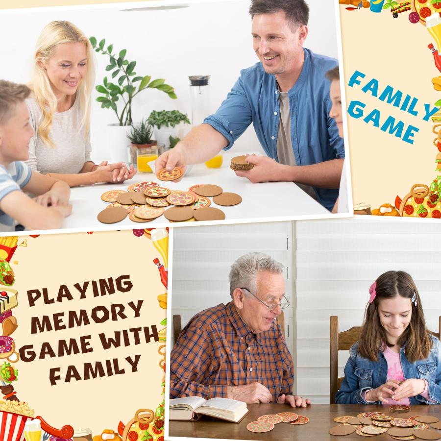 【並行輸入品】Gueevin ピザメモリーゲーム マッチングゲーム ピザパーティーゲーム ボードゲーム 感謝祭 ファミリーパーティー用 72個_9