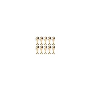 【並行輸入品】LOHISHILO 10Pcs 9.8in Flower Trumpet Vase Stand Metal Floor Stan_5