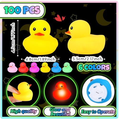 【並行輸入品】Deekin LEDライトアップラバーダック 2インチ ミックスカラー かわいい小さなアヒル 光るおもちゃ アヒル 誕生日パーティ |  | 04