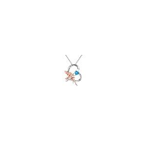 【並行輸入品】LONAGO フェアリーネックレス 925スターリングシルバー Always in My Heart フェアリー人工ターコイズムー_2