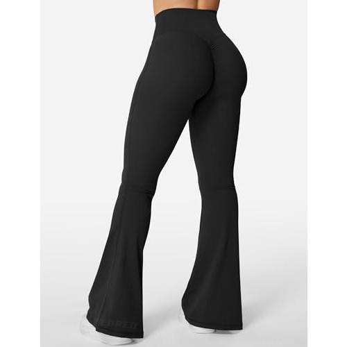 【並行輸入品】YEOREO Kalie Flare Scrunch Leggings for Women V Cross Waist Bell_7