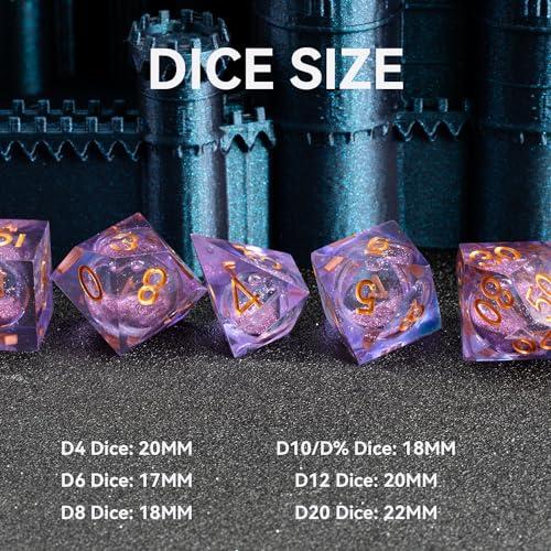 DND ダイスセット 100%ハンドメイド シャープエッジ 樹脂ダイス ダンジョンズアンドドラゴンズ 多面体ダイスセット クリスタ 並行輸入品｜allinone-d｜08