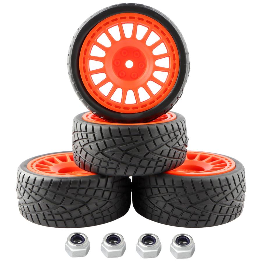 並行輸入品】GDOOL 4ピース 12mm ハブホイールタイヤセット 1:10 1:12