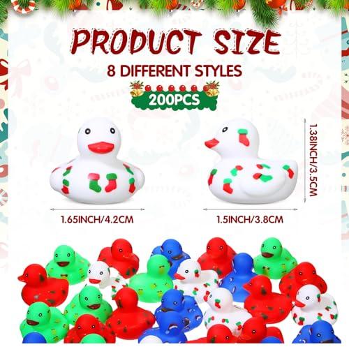 【並行輸入品】Hiboom 200 Pcs Christmas Bath Toys Rubber Ducks for Boys Girls S_4