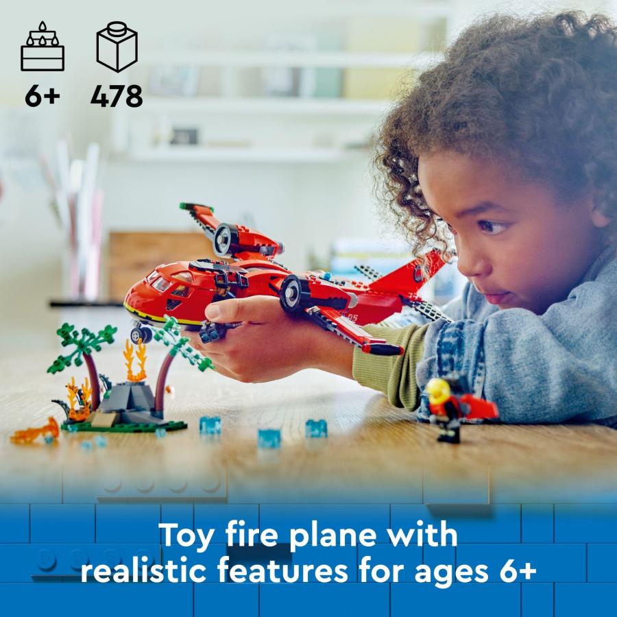 【並行輸入品】LEGO City Fire Rescue Plane Toy for Kids and Fans of Firefighterの画像