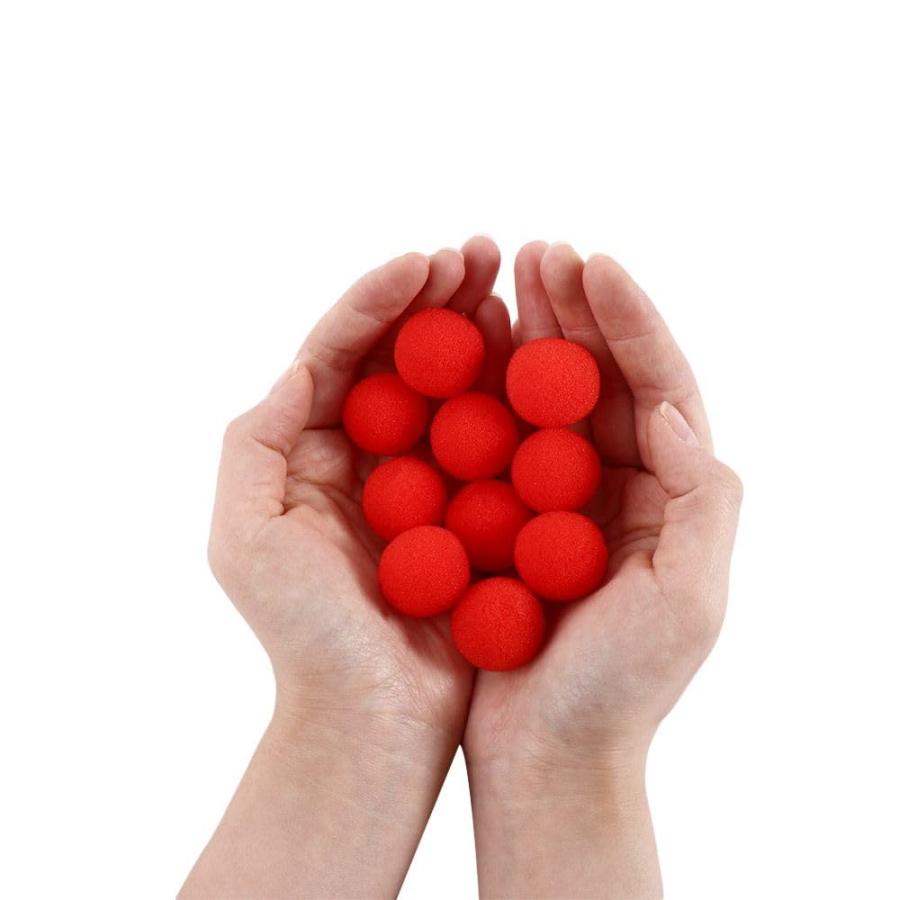 【並行輸入品】10 Pcs 2.5cm/3.5cm/4.5cm Red Sponge Balls Finger Sponge Ball Magの画像