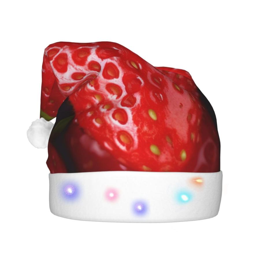 RLDOBOFE Red Strawberry Christmas Hat Novelty Plush Santa Hat wi 並行輸入品 |  | 03