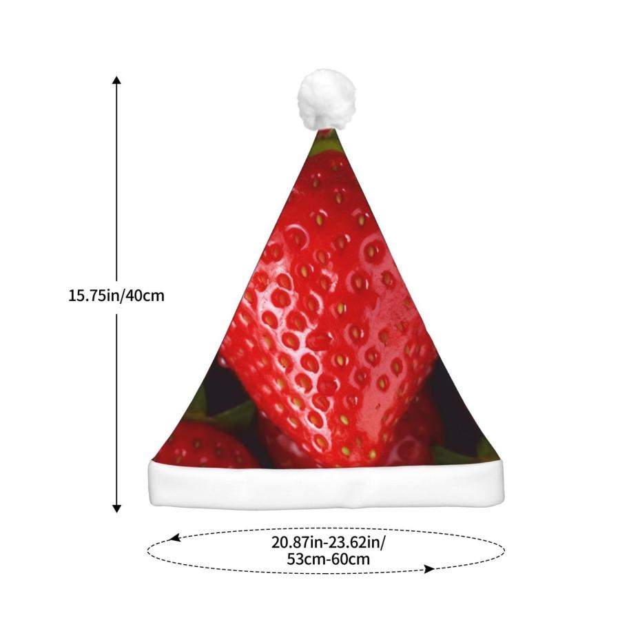 RLDOBOFE Red Strawberry Christmas Hat Novelty Plush Santa Hat wi 並行輸入品 |  | 09