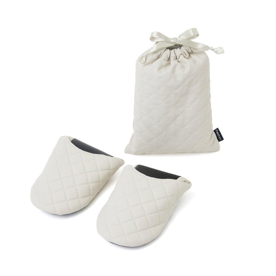 【並行輸入品】[Francfranc] フランフラン ポケッタブルルームシューズ キルティング ホワイト Francfranc Quilted_9