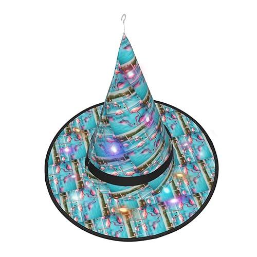 【並行輸入品】Breaux Flamingo And Swimming Pool Print Halloween Witch Hat Deco_7