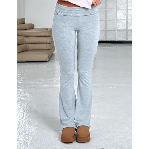 【並行輸入品】NUFIWI Women Skinny Flare Yoga Pants Low Waist Bootcut Bell Bott