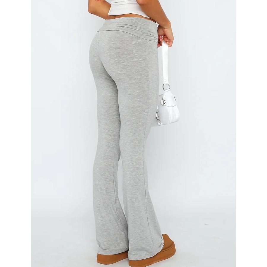 【並行輸入品】NUFIWI Women Skinny Flare Yoga Pants Low Waist Bootcut Bell Bott