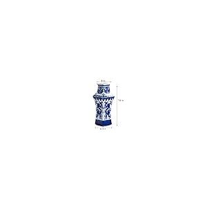 【並行輸入品】Blue and White Ceramic Vase for Flowers Tall Large Floor Shelf D_4