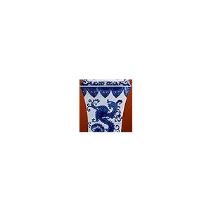 【並行輸入品】Blue and White Ceramic Vase for Flowers Tall Large Floor Shelf D_7
