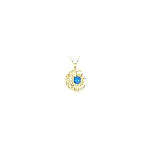 【並行輸入品】Feeot 三日月ネックレス 925スターリングシルバー 月と太陽のペンダント 天然ターコイズ 本物の宝石 クリスマス 誕生日 ジ_2