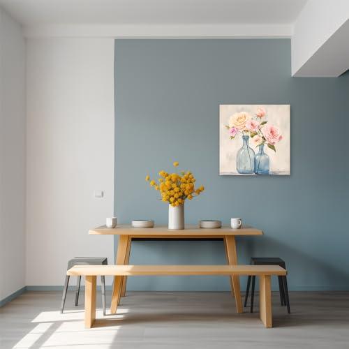 【並行輸入品】CCWACPP Pink Rose Canvas Wall Art Floral Pictures Wall Decor Flo_7