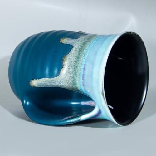 【並行輸入品】Icytrip Hand Warmer Mug,18 Oz Handmade Pottery Hand Warming Coffの画像