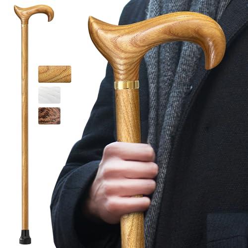 並行輸入品】ispuoocti 木製ウォーキングケーン 男女兼用 ハンドメイド 