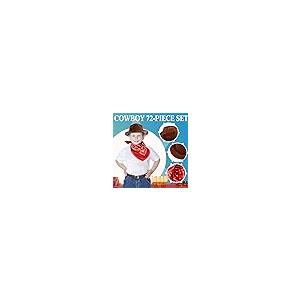 【並行輸入品】Hillban 72 Pack Cowboy Hat and Bandana Set， 36 Cowboy Hats 36 Co_8
