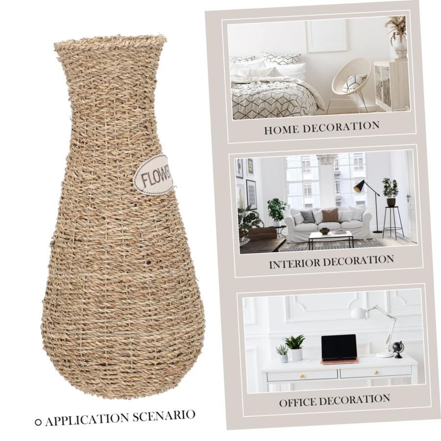 【並行輸入品】IMIKEYA 2pcs and Stick Tile Wicker Flower Vase Farmhouse Vase Bo